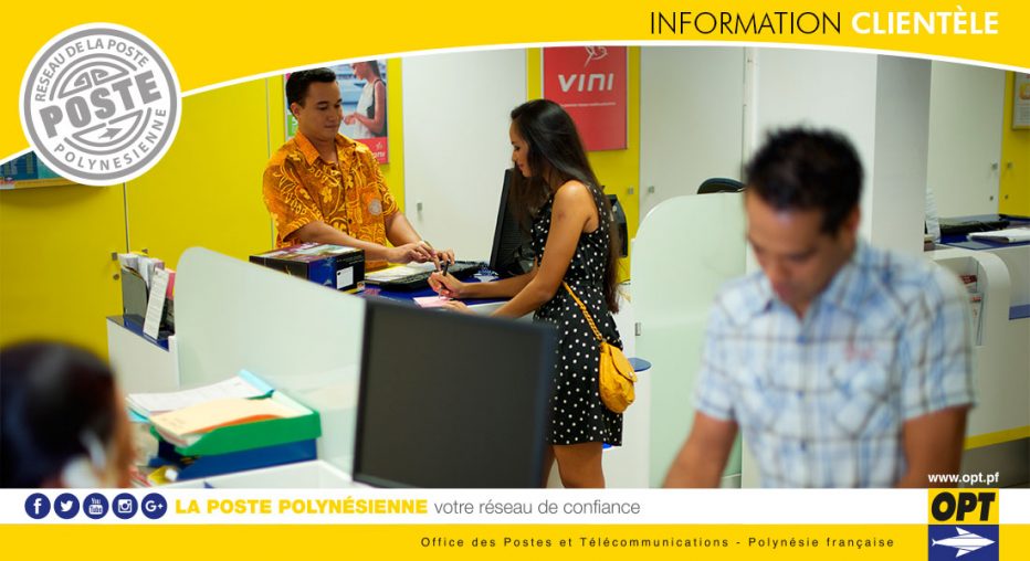 Fermeture exceptionnelle du bureau de Poste de Papara