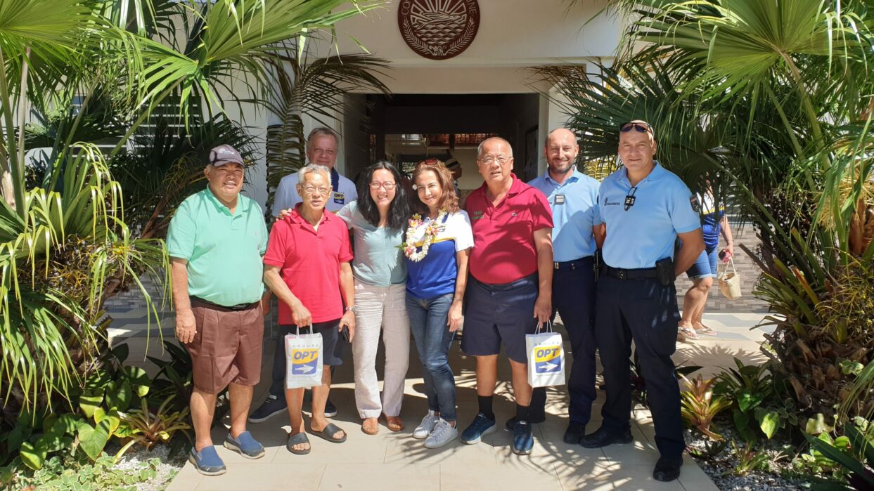 Visite de la P-dg du Groupe OPT à Huahine